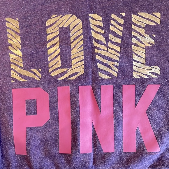 VS PINK Pullover Sweatshirt in Purple with Silver & Pink Detailing - Size S - Picture 5 of 5